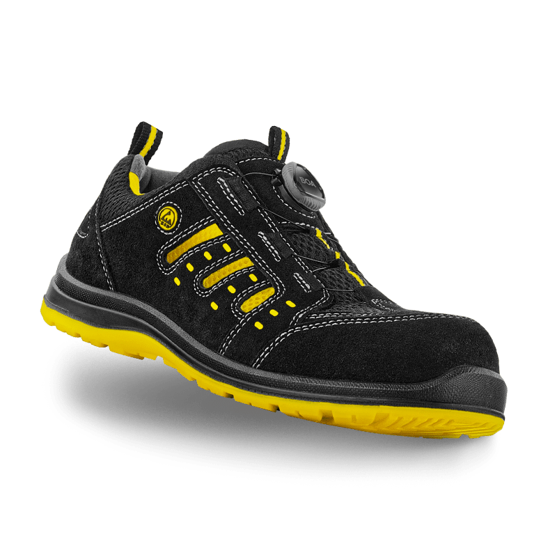 VM Footwear MEMPHIS - Velúr bőr textillel kombinált munka szandál ESD - 2115-S1PBOA